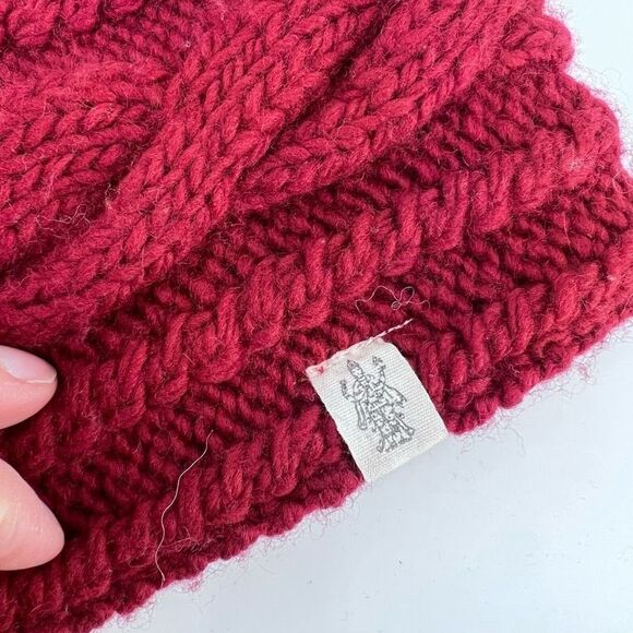 Nirvanna Designs Unisex Adult Cable Knit Merino Wool Hat Beanie Red‎ One Size main image 7